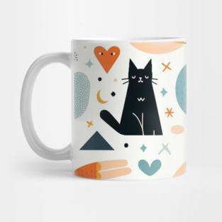 Abstract Cat Pattern 5 Mug